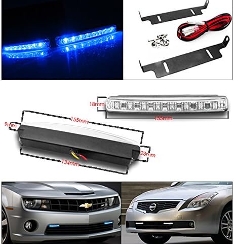 ZMAUTOPTS para 2014-2015 Chevy Silverado 1500 DRL LED Black/Smoke Projector