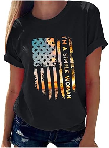 American Flag American camisetas femininas