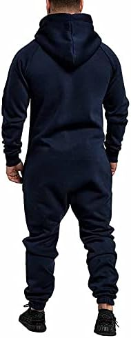 Xiaxogool mass macacões com capuz Full Zip Up One Piece Casual Rodper Athletic Onesie Running Runging Tracksuit com PACKECTS