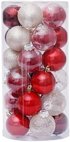 Eesll Bolas de Natal Bola de Natal Ornamentos de Decoração Bola Bola Bola de Bola Festiva Vestido Mulicolor para Mini ornamentos para a Árvore de Natal