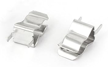 Aexit Clips Holder Fusível Blocos e suportes de fusíveis Clamp por 6mm x 30mm Fusível Silver Tone Titis