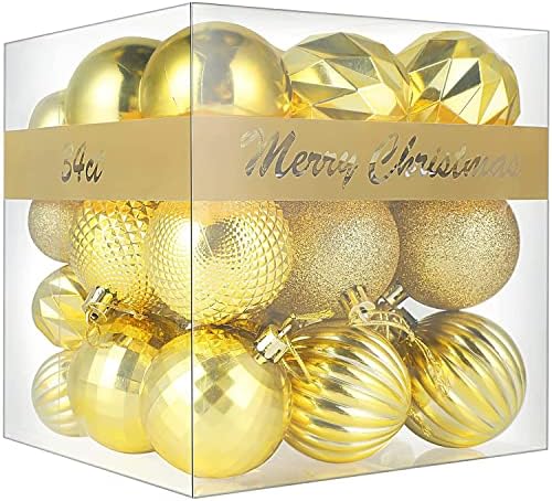 Ornamentos de bola de Natal de 34ct, Rongyuxuan Surveria decorações de Natal Bolas de árvore para decoração de festas de férias, ornamentos de árvores de Natal ganchos