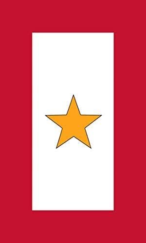 1 Decalques de bandeira de serviço militar de estrela -ouro de vinil por conscientização vinil