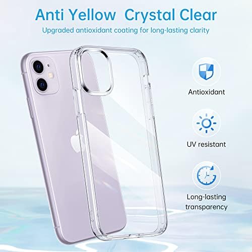 ANQRP projetado para iPhone 11 Crystal Clear Caso, [Suporte a charing sem fio] [anti-amarelo] Caso anti-arranhão esbelto