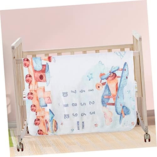 Kisangel 1 Definir manto de manto de manto de desenho animado foto recém -nascido acessórios de memória bebê manta de flanela manta de toalha bebê desenho animado de flanela