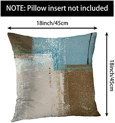 Conjunto de 2 travesseiros decorativos Capas de travesseiros para sofá Cama interna de 18 x 18 polegadas, Blue Brown Abstract