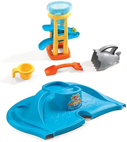 Etapa2 Splash n Scoop Bay Sand and Water Table, multicolor, pacote de luxo: inclui conjunto de acessórios de 7 peças