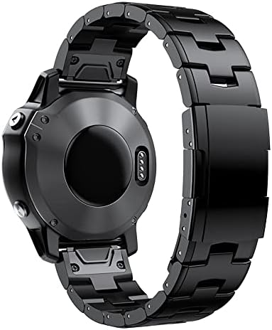 Banda de titânio maktech para Garmin, 22mm RELE elevado Fácil ajuste côncavo Conlaid Metal Watch Strap, compatível com Garmin Fenix