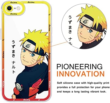 2 Pacote de anime japonês para iPhone 8/7/se 2020 2nd/se 2022 Caso claro de 3ª geração 4.7 , design de mangá legal, casos de caráter
