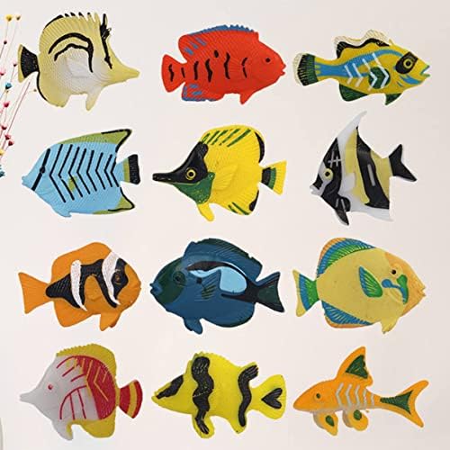 Toyandona 36pcs peixes decorações de aniversário tropical flutuante Tanque presente marítimo adorno peixe de animais
