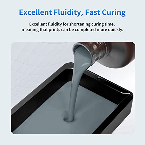 Resina de impressora 3D 3D CUBIC, 405nm SLA-Curing 8K Resina com alta precisão e cura rápida e excelente fluidez para impressão LCD 4K/6K/8K 3D