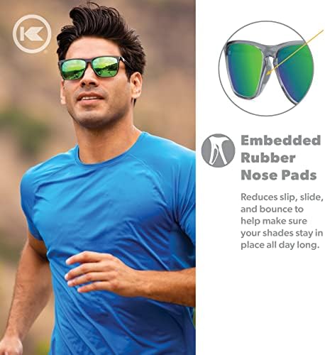 Sport de pistas rápidas knockaround - óculos de sol polarizados para mulheres e homens - lentes resistentes ao impacto e proteção