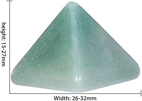 AMOGEELI MINI VERDE AVENTURINA CUSTA CRISTAL PYRAMID PARA MEDITAÇÃO Decoração de Reiki, pirâmide de pedra -palma para energia positiva