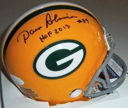 Packers Dave Robinson assinou o Mini Capacete com HOF 2013 e SB I II JSA CoA Autograph - Capacetes NFL autografados
