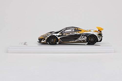 Miniaturas de escala Trues McLaren P1 Car por Art Sticker City 2015 - Echelle 1: 43, TSM164350, Chrome/Black/Orange
