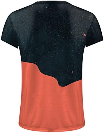 Camisetas engraçadas para homens, 3D de camisetas gráficas masculinas Bloups de bloco de cores para meninos Slim Fit Stylish Jumper