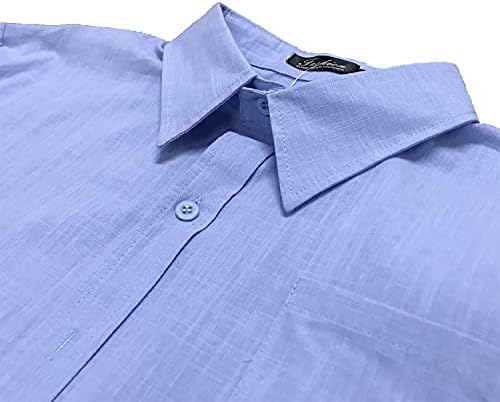 Oyamiki Mens de manga curta Camisa regular Camisa camisa de pesca camisetas de botão casual camisetas