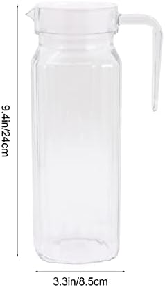 Jarra de vidro cabilock bebida geladeira jarro de água inquebrável jarro de grande capacidade Bebidas de capacidade para bebida fria ou quente Tea leite limonada 1100 ml c jarra de vidro bebedeira geladeira