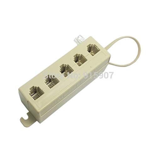 Cabos de energia lysee-cy cy cy cy bege cor 5 ways outlet 6p4c rj11 rj12 telefone telefone modular line splitter