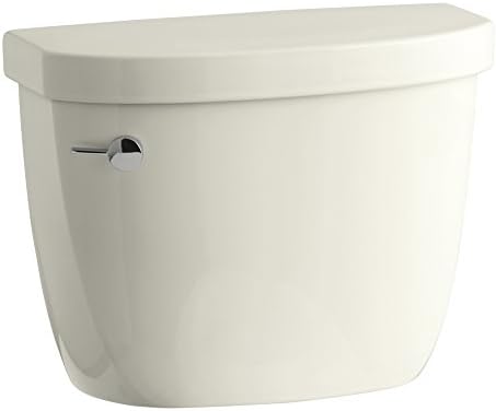 Kohler 4369-0 CIMARRON 1.28 GPF Tanque vaso sanitário com tecnologia Aquapiston Flush e alavanca de viagem à esquerda, branco