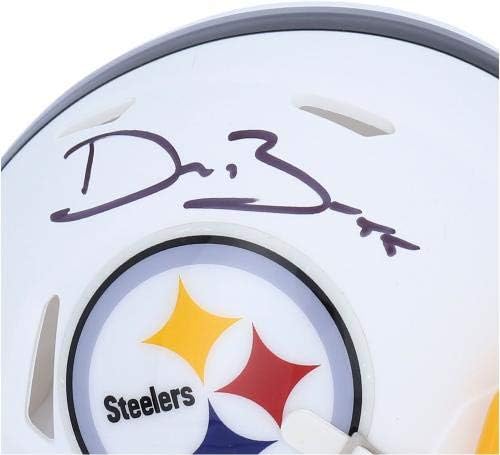 Devin Bush Pittsburgh Steelers autografou Riddell White White Revolução Alternativa Revolução Mini Capacete - Autografado NFL Mini Capacetes
