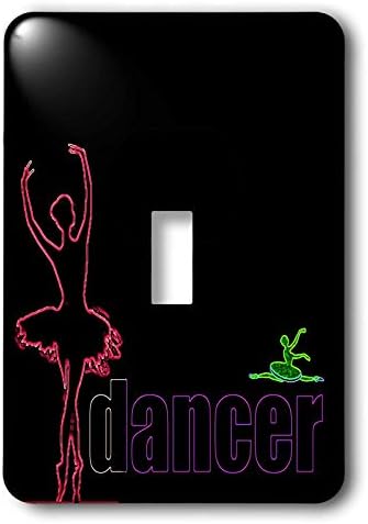 3drose kike calvo bailarinas e dançarinos - bailarinas verdes e vermelhas de neon com sinal de dançarina - interruptor de alternância única