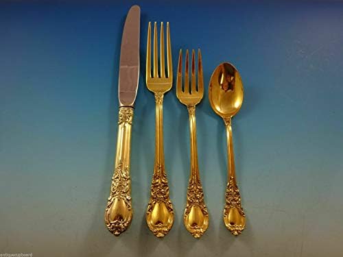 American Victorian Vermeil por Lunt Sterling Silver Tamanho regular Configuração 4pc