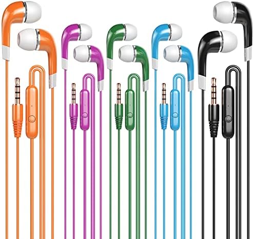SP Soundpretty Bulk Kids fones de ouvido para a aula 100 pacote de várias cores Multi Color Multi Pack Earbuds Earphones fones
