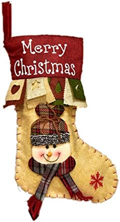 #m212js de Natal Grandes meias xadrez com bolsa de presente de decoração de punho de punho de punho