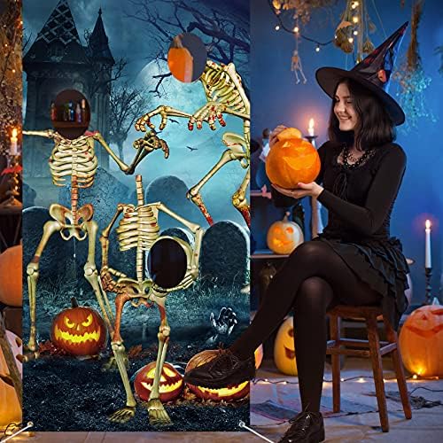 Halloween Door Decorações do Halloween Hole no Skeleton Photo Foto de Squeleto Cenário de Halloween Skull Photography Background