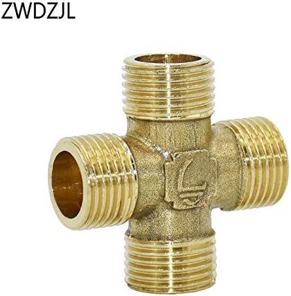 Conectores de mangueira LRJSKWZC 1/2 Connector de cobre de cobre de 1/2 Ajuste do conector de acoplamento de acoplamento de metal de tubo de 4 vias 7pcs 7pcs
