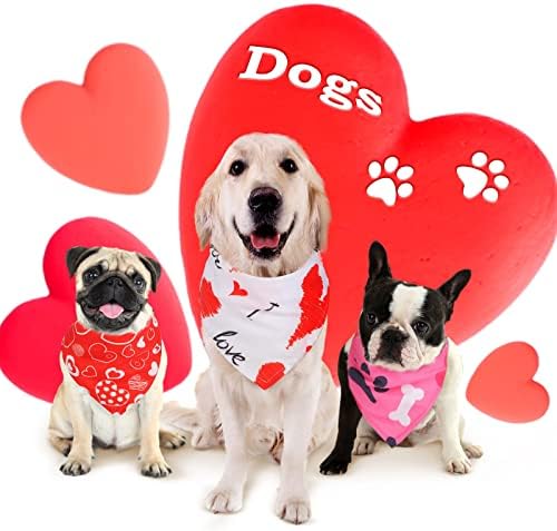 50 peças Valentines Bandanas Bandanas Bandanas Bandanas Bibs Triângulo cachorro cachorro cão lenço cã Bandanas com