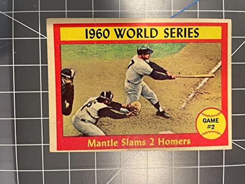 1961 Topps 307 1960 World Series Mickey Mantle Slams 2 Homers Baseball Cart