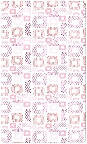 Folha de berço com tema de bolinhas rosa, lençóis de berço padrão de colchão de berço, lençóis de cama macios e respiráveis, de menino ou garotas ou berçário, 28 “x52”, vermilion rosa de coral escuro escuro escuro