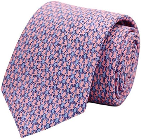 Rajaces de seda para homens de gravatas feitas à mão com padrões impressos de animais+caixa de presente…