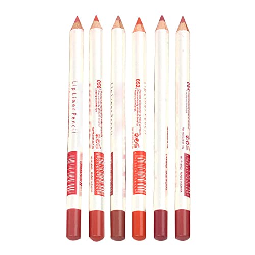 Xiahium Lip Plumping Lip Gloss 2 Face Pen 6 Cores Linha de gancho de lábio desenha facilmente Lips Lipstick caneta durada