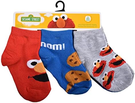 Sesame Street Boys 6-Pack Quarter Socks, Red, 2-4t Us