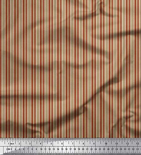 Soimoi Rayon Fabric Stripe Shirting Print Sewing Taber Yard 42 polegadas de largura