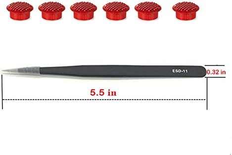 Caps de ponto de trackpoint de perfil ， 6 pcs Obkjj Super Low Trackpoint Red Cap para Lenovo ThinkPad T460S T460P