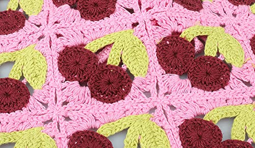 Solyinne feminino Cabeça de crochê de lenço de cabelo de malha para mulheres fruas florais frutas de fruas florais