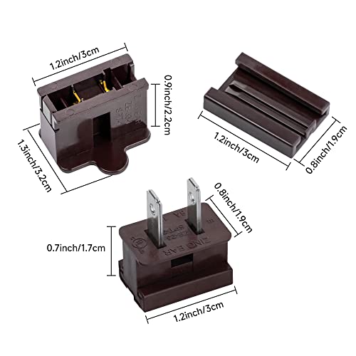 ERLANDENS 30PCS SPT-1 Plugues de vampiros masculinos 2 plugues elétricos de ponta de extensão do adaptador de cabo de extensão