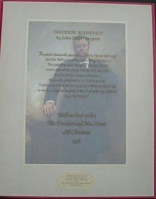 1972 Richard Nixon Christmas Limited Edition Teddy Roosevelt Print