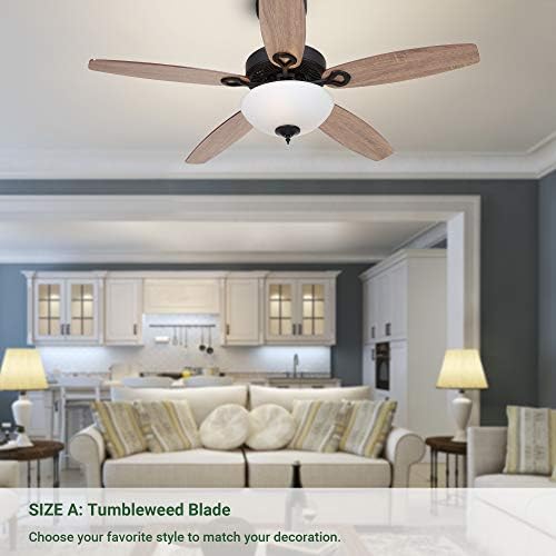 Soltronics teto ventilador 52 polegadas com ventilador de teto LED leve e remoto com lâmpada reversível reversível