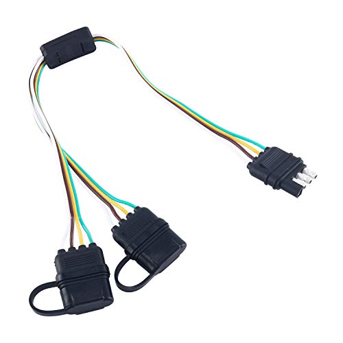 YAECCC Universal 4 Way Y-splitter Plug para barra de luz de luz traseira e luzes de reboque e plugue e reprodutor de