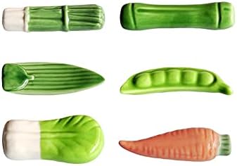 Série de vegetais zldgyggetas de pauzinha cerâmica faca de pauzinho de pântano para colher de barra de barquinho de arte de mesa