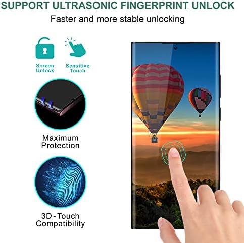 GOBUKEE [2 + 1] Compatível para cobertura total Protetor de tela de vidro temperado x 2 + HD Lens de câmera transparente Protetor x 1 Samsung Galaxy S23 Ultra 5G 2023 6.8NCH, [HD Clear] [9H Dinuidade]