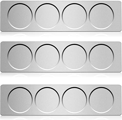 CHENGU 3 peças aço inoxidável placa de parede base base na parede base para frascos de especiarias de cozinha em casa suprimentos