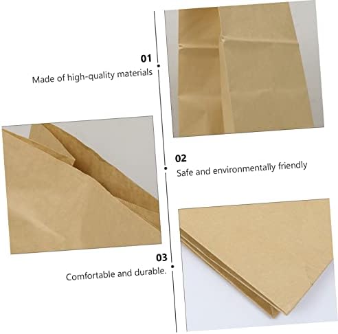 Happyyami 5pcs kraft saco de papel lixo bolsa de papel folhas de papel saco de bolsas de folhas de folhas sacos de lixo portáteis