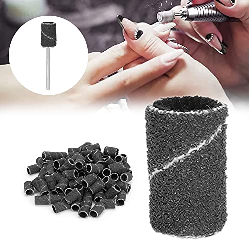 Bandas de lixamento, 100pcs unhas unhas unhas dedicadas moagem de unhas bits de lixamento bandos de lixamento manicure pedicure bits bits bands polerizador acessórios de areia ferramentas para manicure