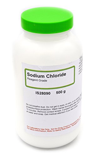 Cloreto de sódio de grau de reagente, 500g - a coleção química com curadoria